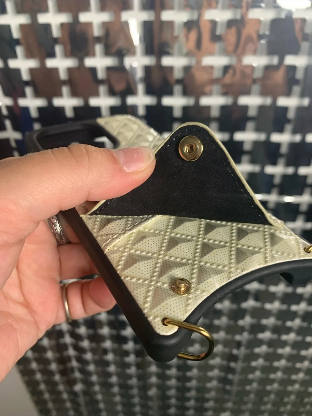 Bandolier Cream Textured iPhone 15 Pro Case